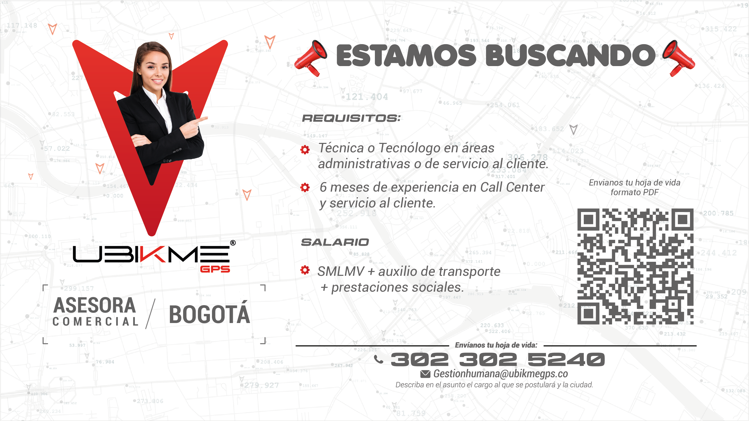 Vacante para Asesora Comercial en la ciudad de Bucaramanga