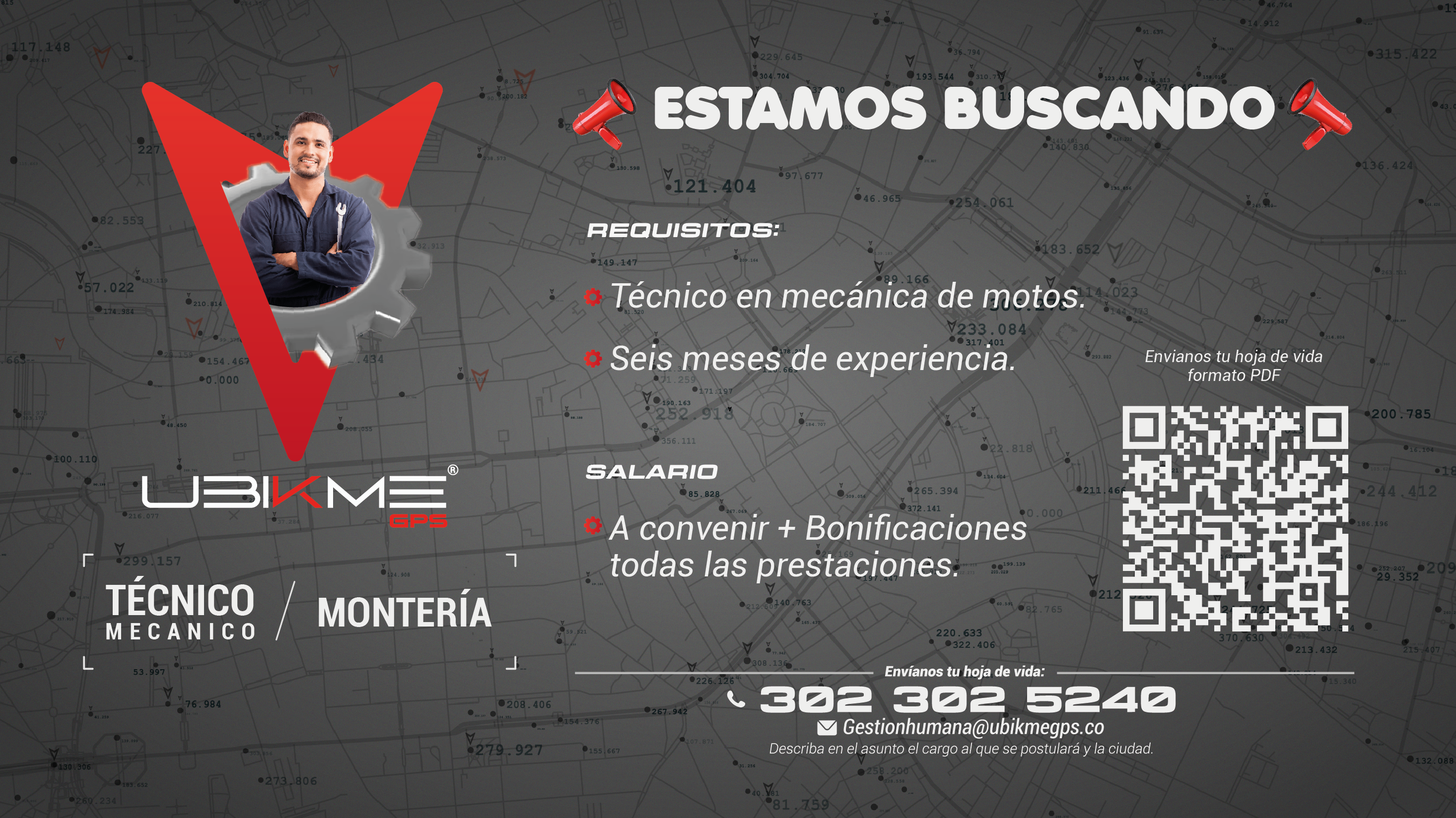 Vacante para Técnico Mecánico en la ciudad de Montería